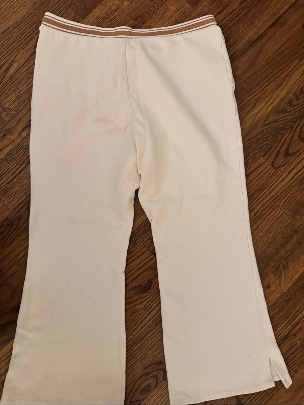 VS PINK Cream Wide-Leg Sweatpants for women - Picture 6 of 7